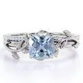 18K White Gold Plating over Silver Bridal Ring Set R318