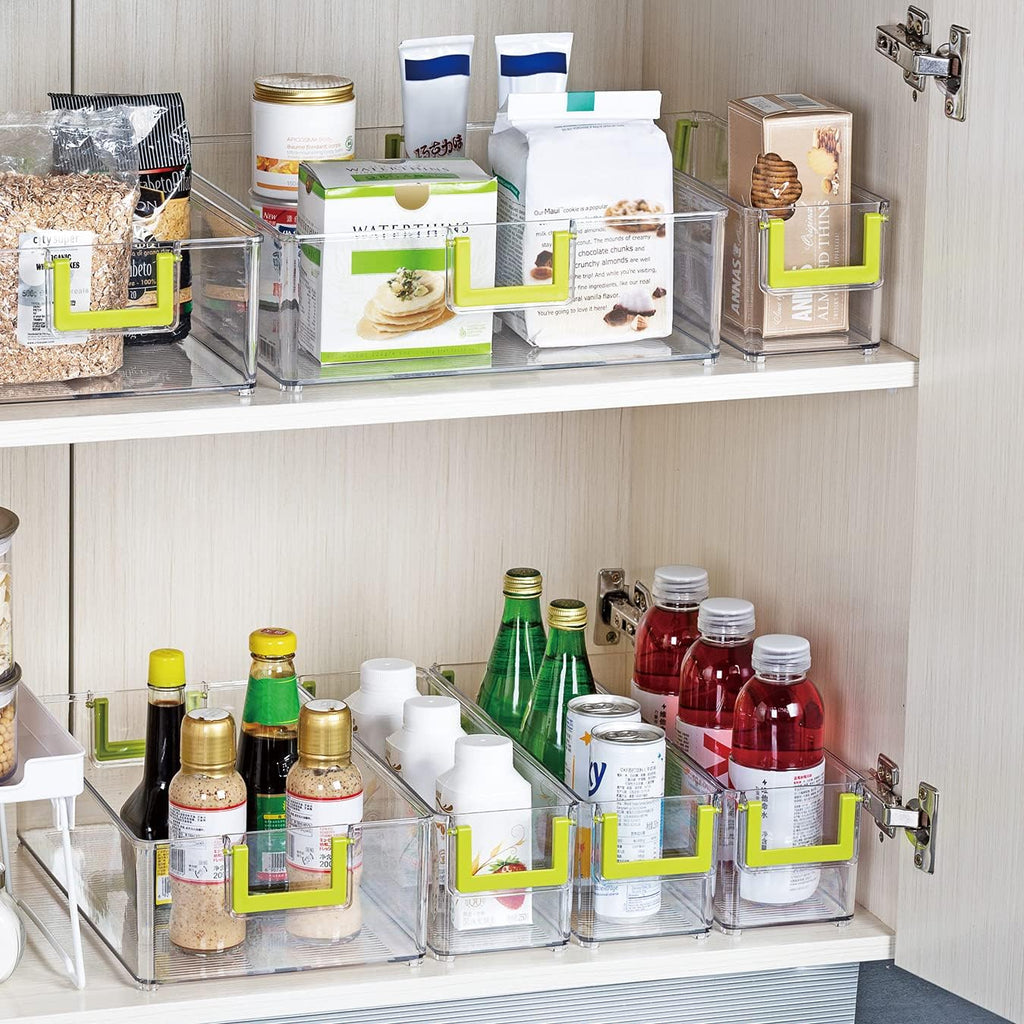 Clear Refrigerator Organizer Bins, 3 Pantry Bins A584