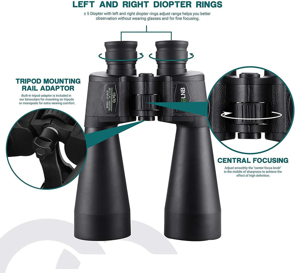 Giant Binoculars Astronomy 15X70 Waterproof with Carrying Bag E487708
