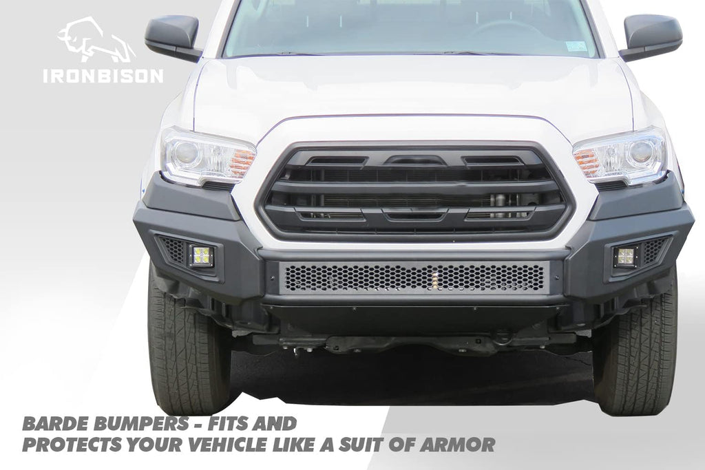 Black Textured Front Bumper Bull Bar with 2 LED Fog Light Q975606