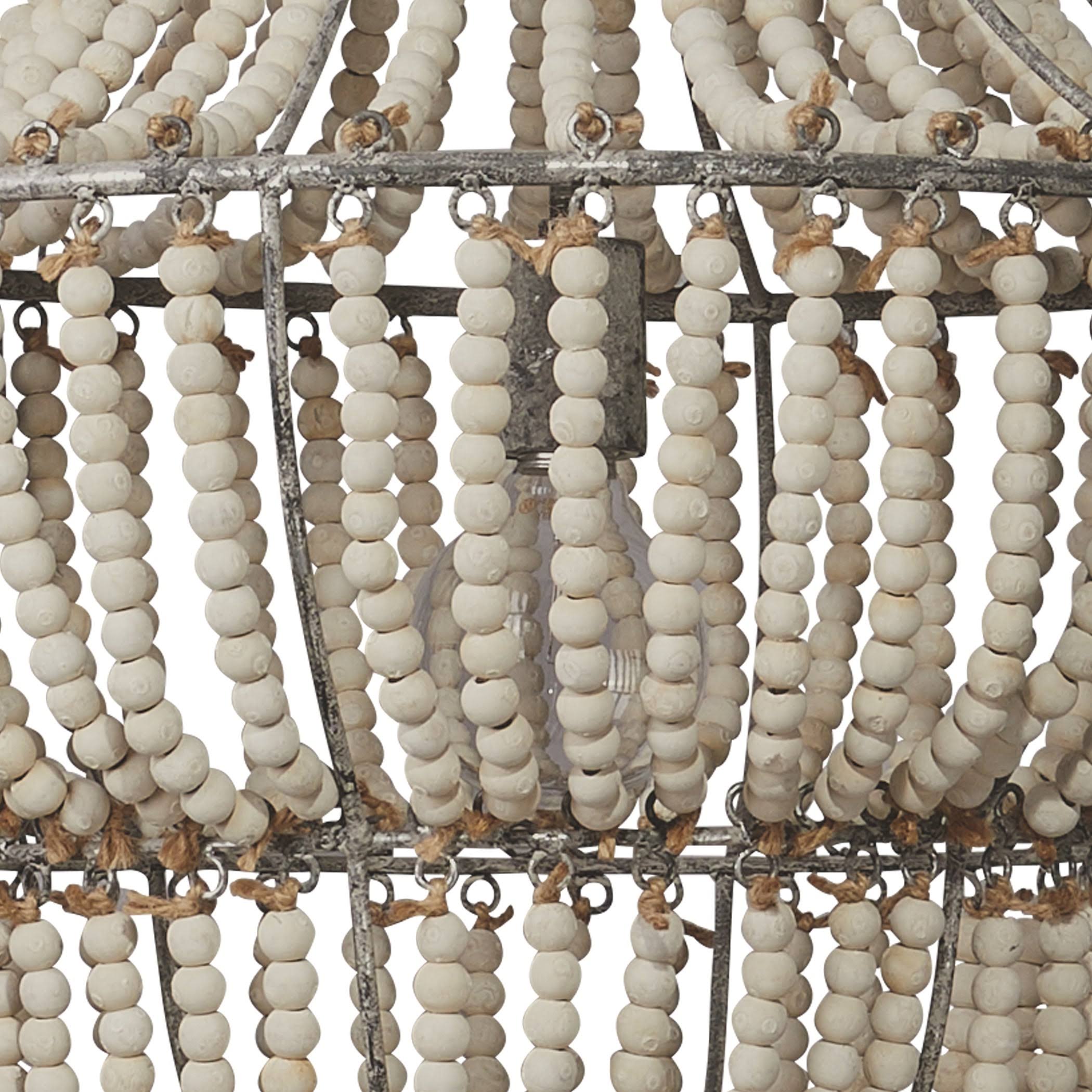 White Beads Chandelier L50320
