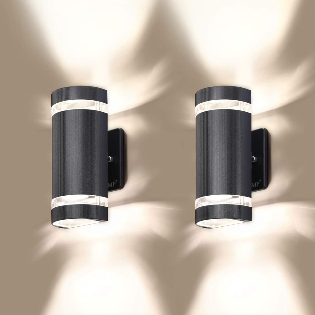 LED 4 Pack Semi Cylinder Up and Down Outdoor Wall Light, Aluminum Waterproof, 3000k 5W U807
