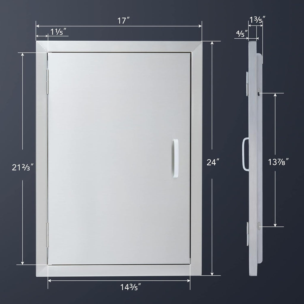 Outdoor Kitchen Doors, 304 Stainless Steel Built in Single Access Doors (17 x 24) V294028