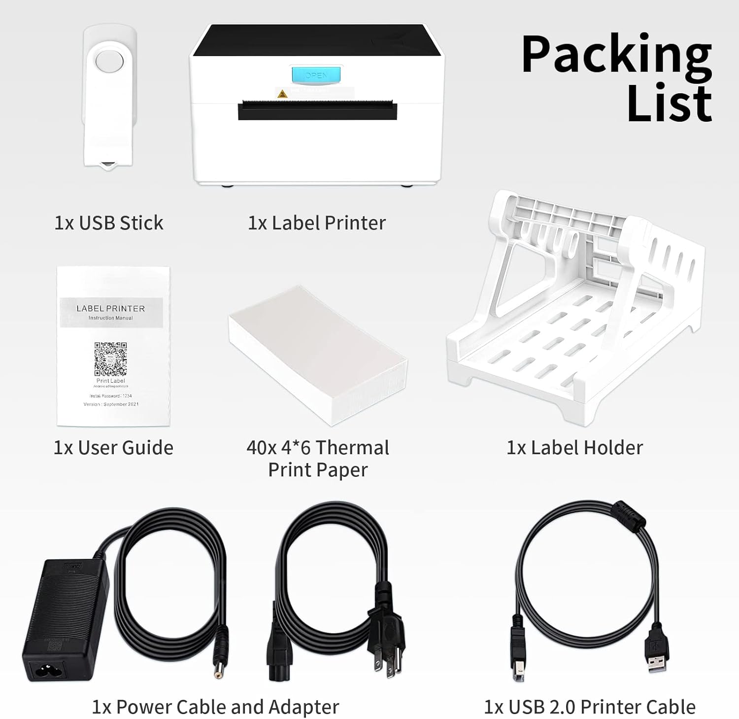 Thermal Label Printer 4x6 Desktop Label Printer N517