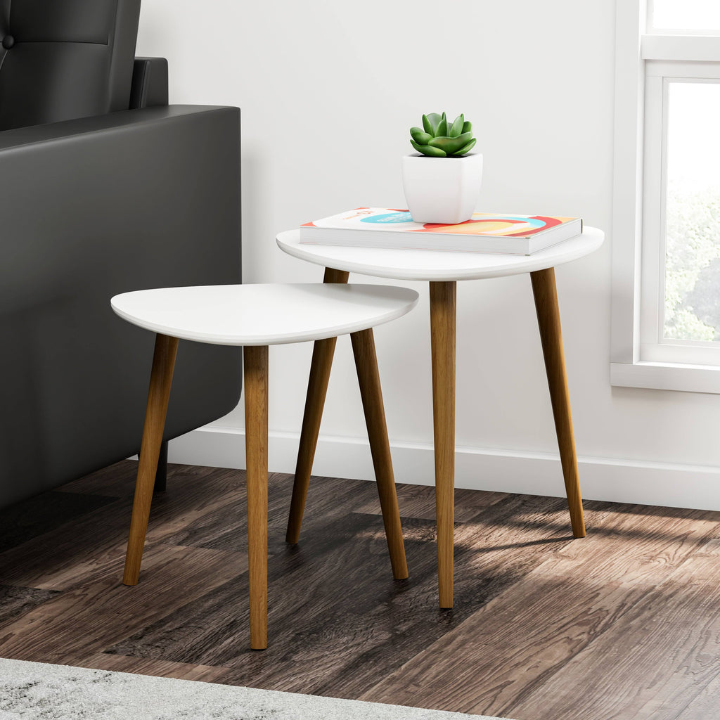 White Nesting End Table Set M86097