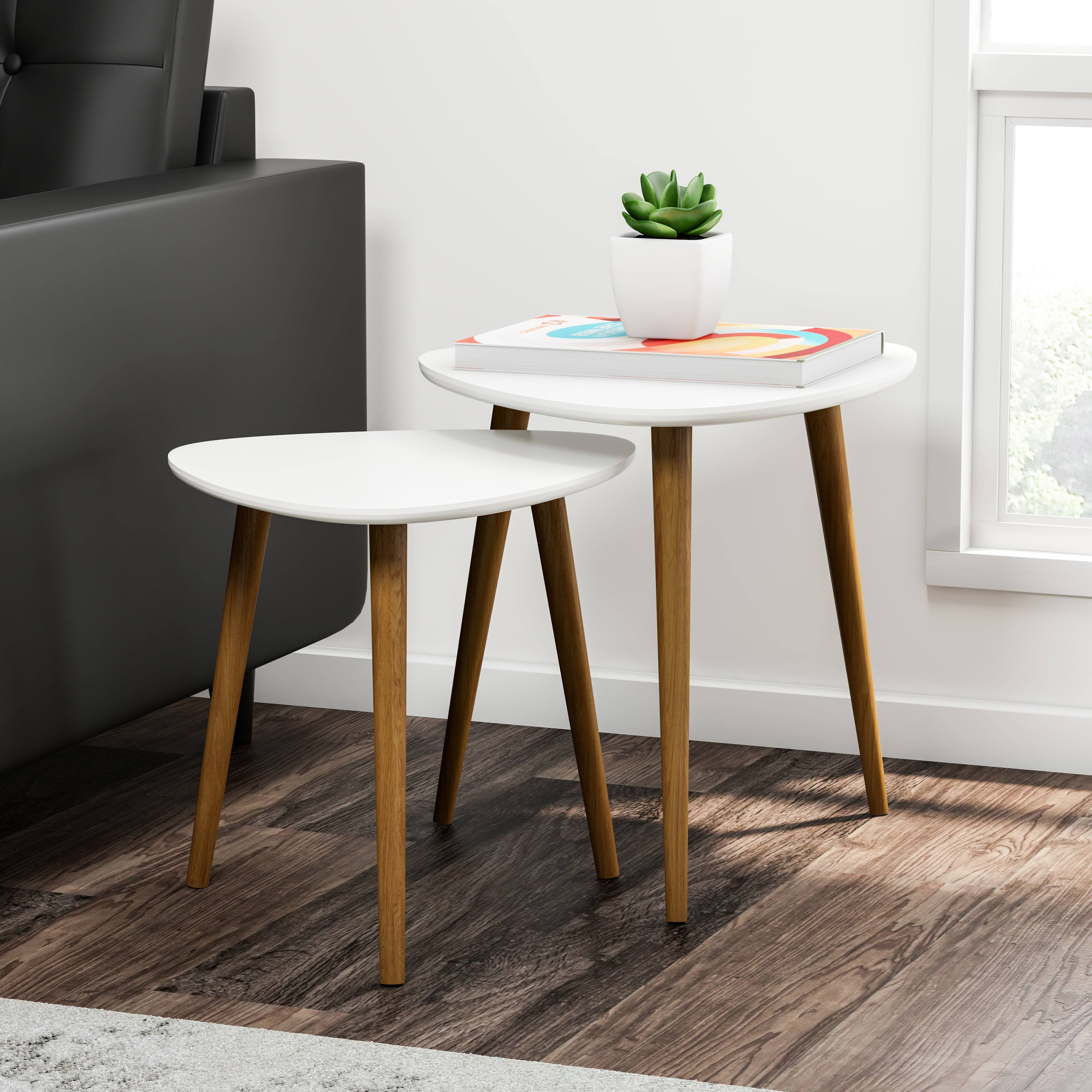 White Nesting End Table Set M86097