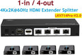 1x4 HDMI POE Extender Splitter Converter with HDMI Loop-Out Over CAT6/6a/7 V379219