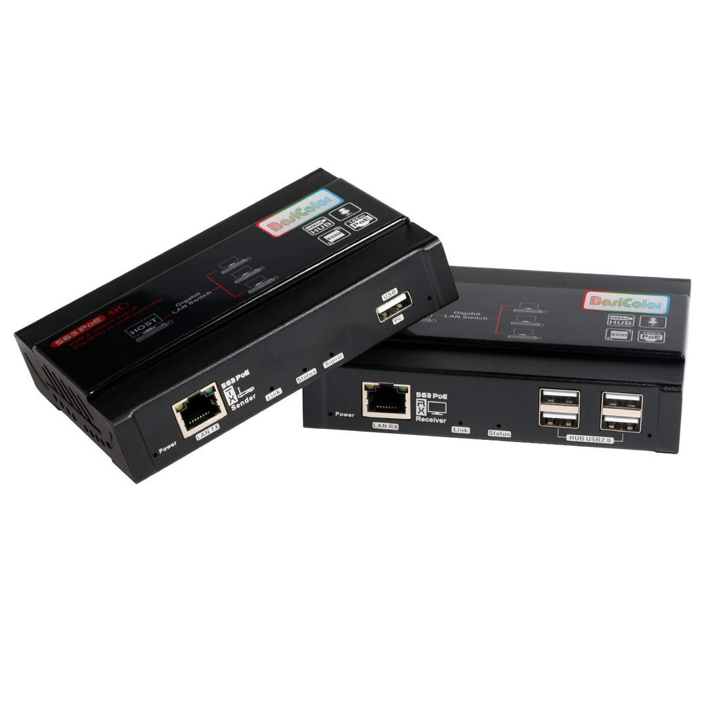 4K HDMI KVM USB Extender Over IP Over Ethernet, Receiver with USB 2.0 Port F27982
