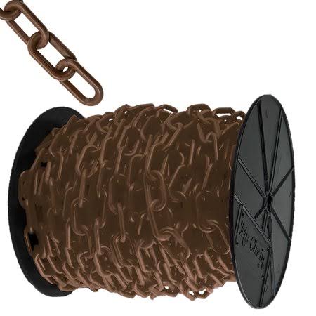 Plastic Chain on A Reel, 250&L, HDPE, Brown I602875