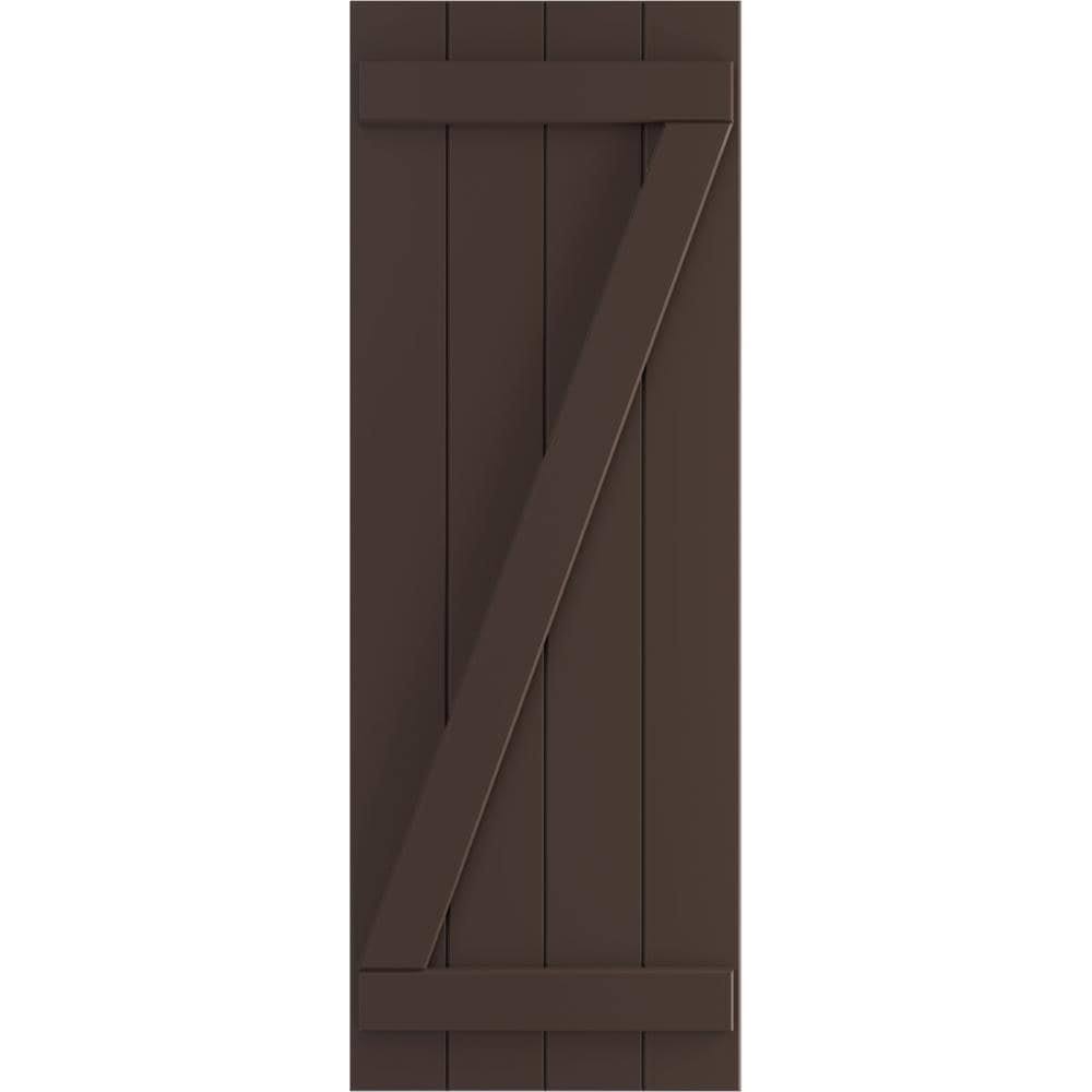 Raisin Brown PVC Board and Batten Shutters G8802