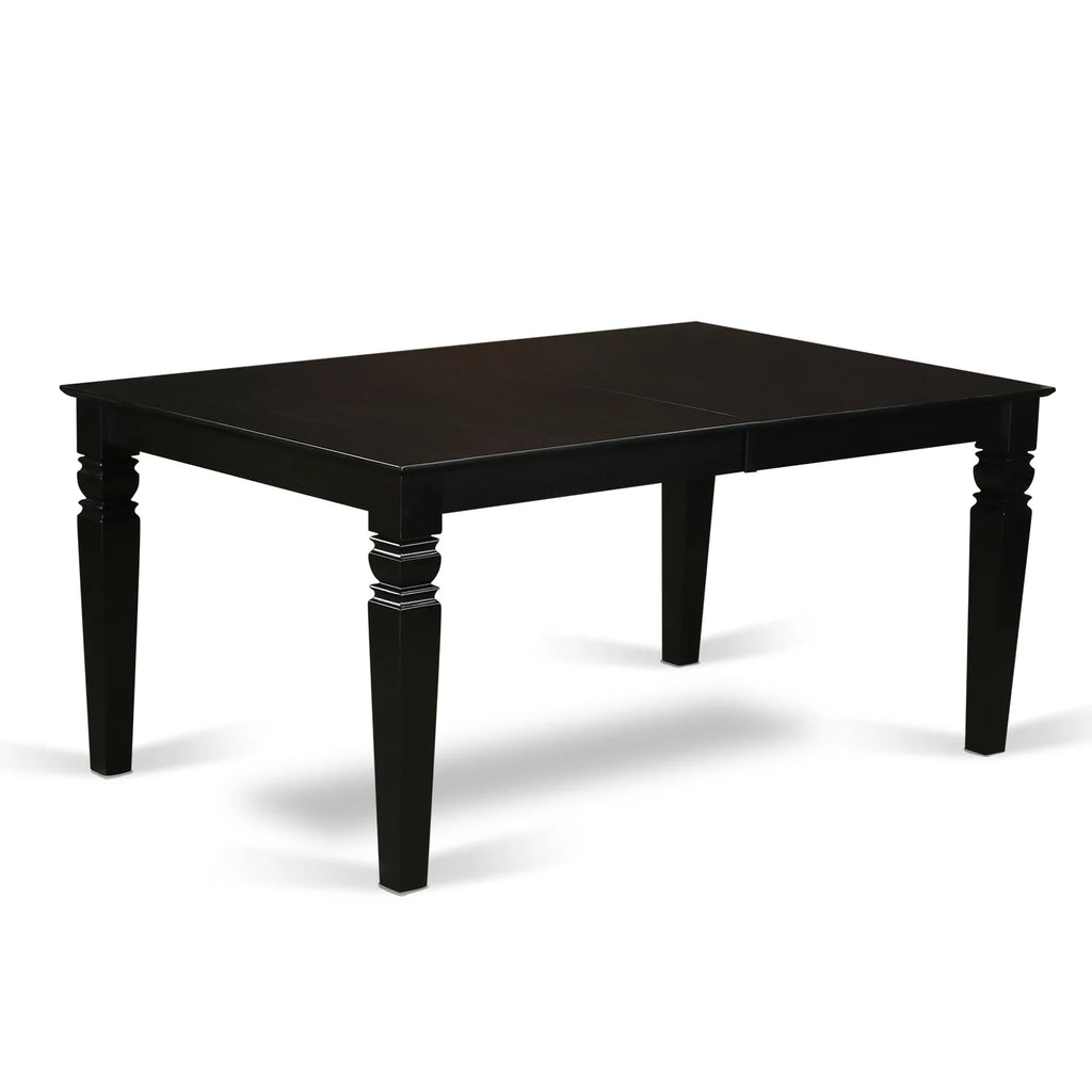 Black Leather Seat 7-piece Wood Dining Set U237421