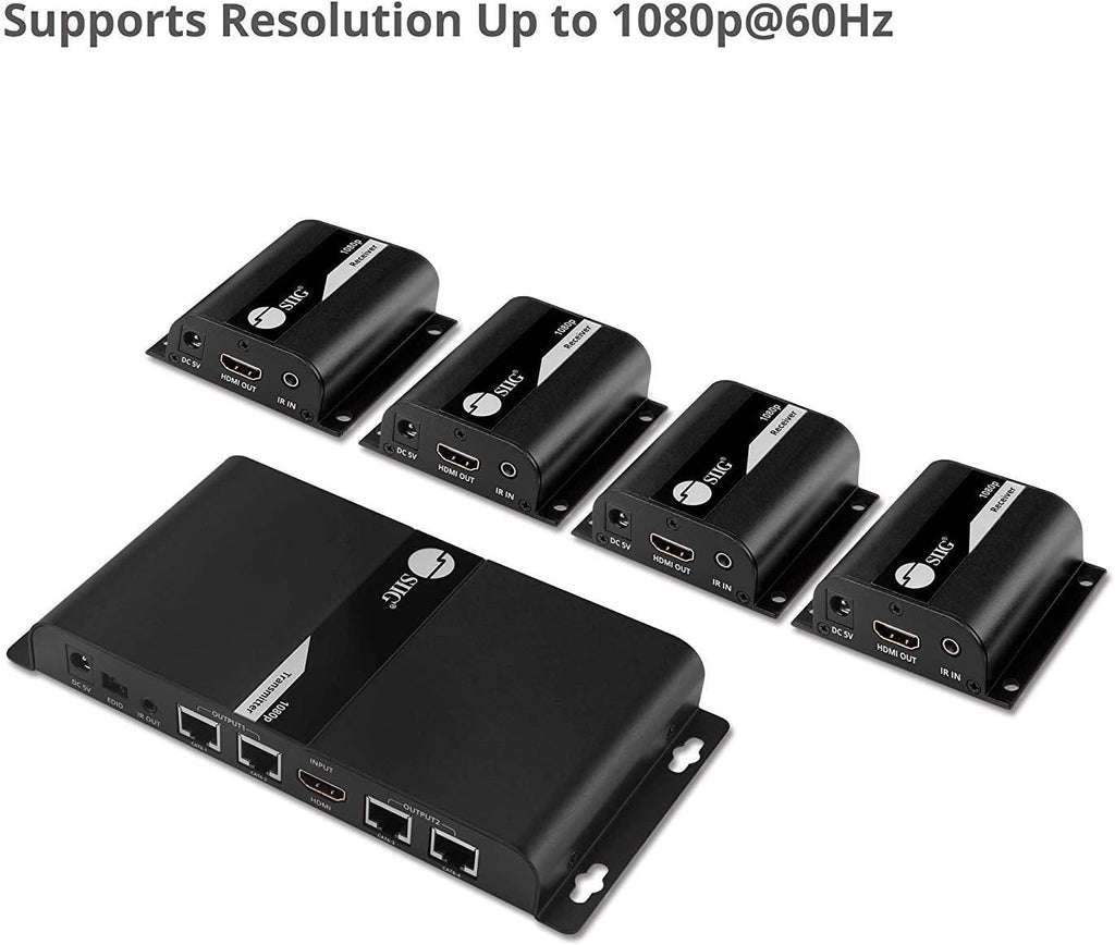 1x4 HDMI Extender Splitter Over CAT5e/CAT6 Ethernet with IR Extension and EDID W23280