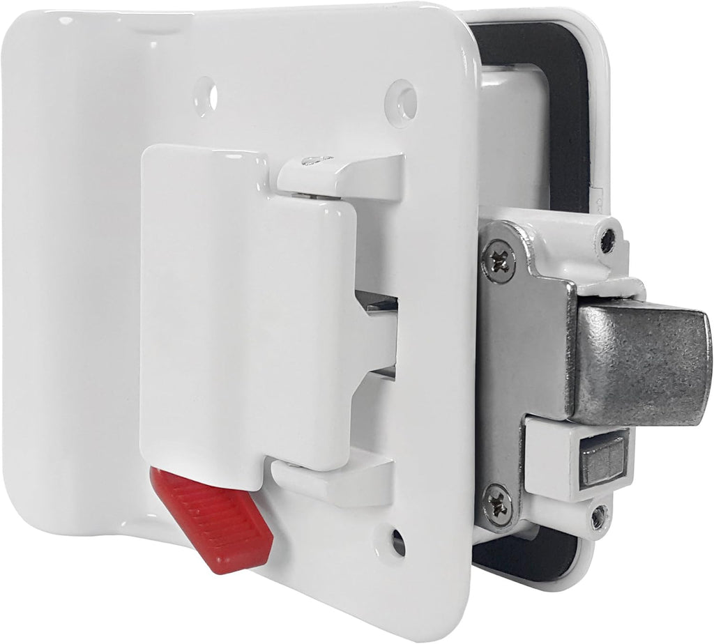 White RV Entry Door Handle with Deadbolt Pack of 2 Y64753