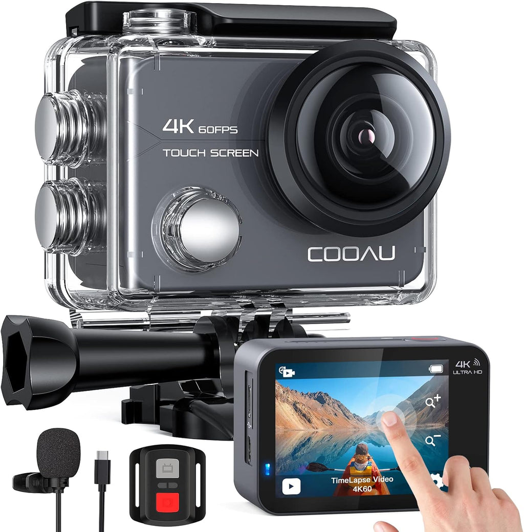 Native 4K 60fps 20MP Touch Screen Wi-Fi Action Sports Camera with 40M Waterproof Case T6701
