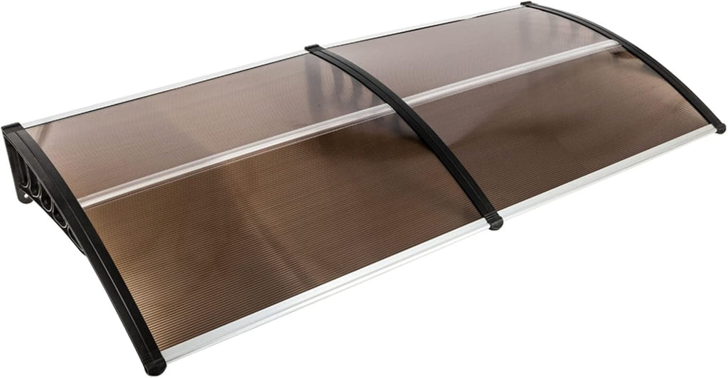 100 x 80 White and Grey Door and Window Awning Canopy Pack of 2 L89536
