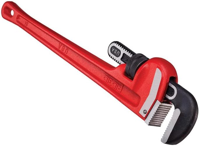 24-inch Straight Pipe Wrench, Red, Pack of 2 Q5873