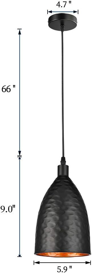 Black Metal Pendant Light V4639