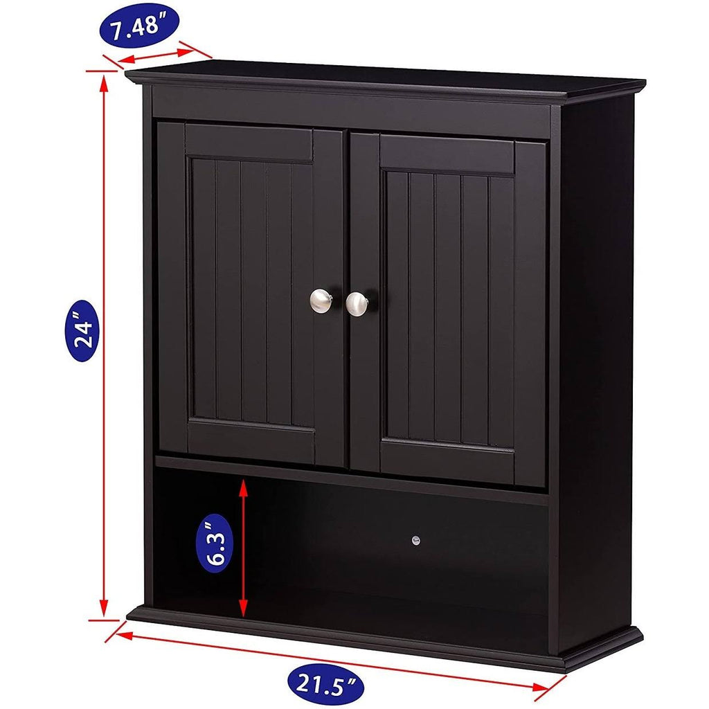 White Wooden Bathroom Wall Storage Cabinet N8332