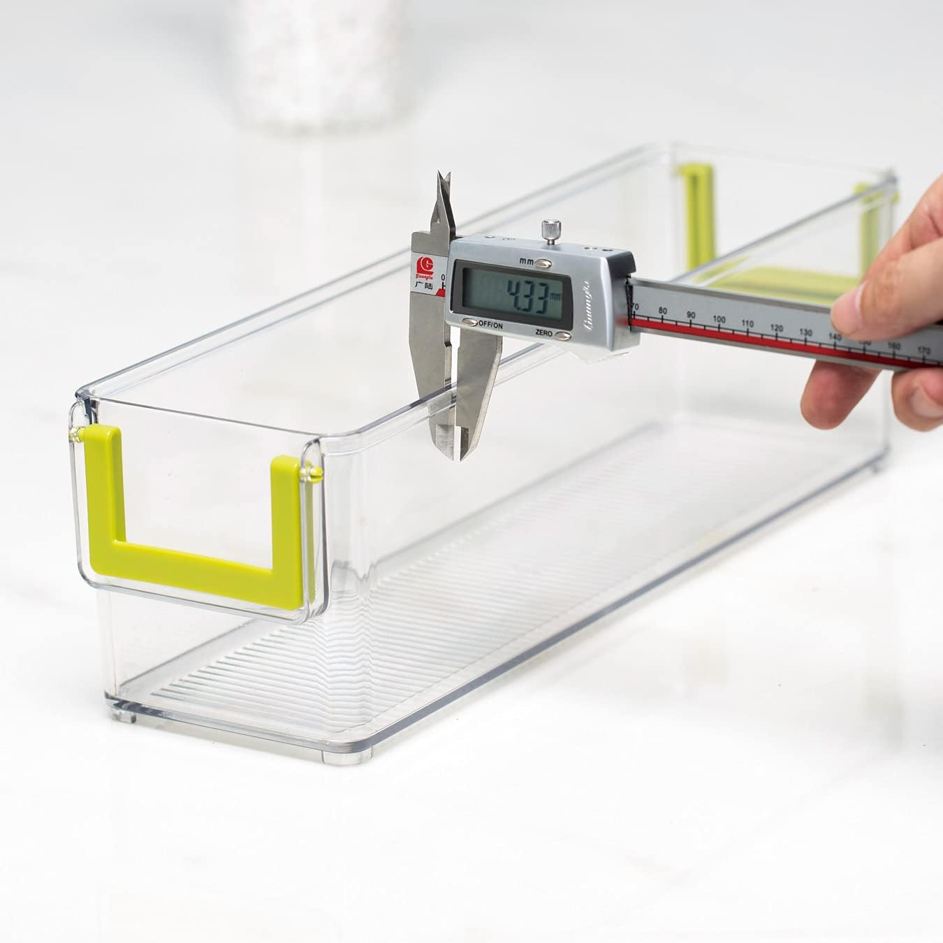 Clear Refrigerator Organizer Bins, 3 Pantry Bins A584