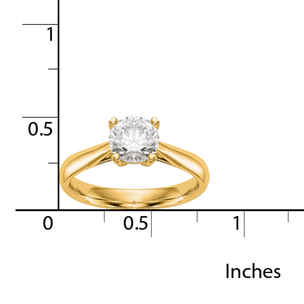 14 Karat Yellow Gold Lab Grown Diamond Solitaire Engagement Ring P3940
