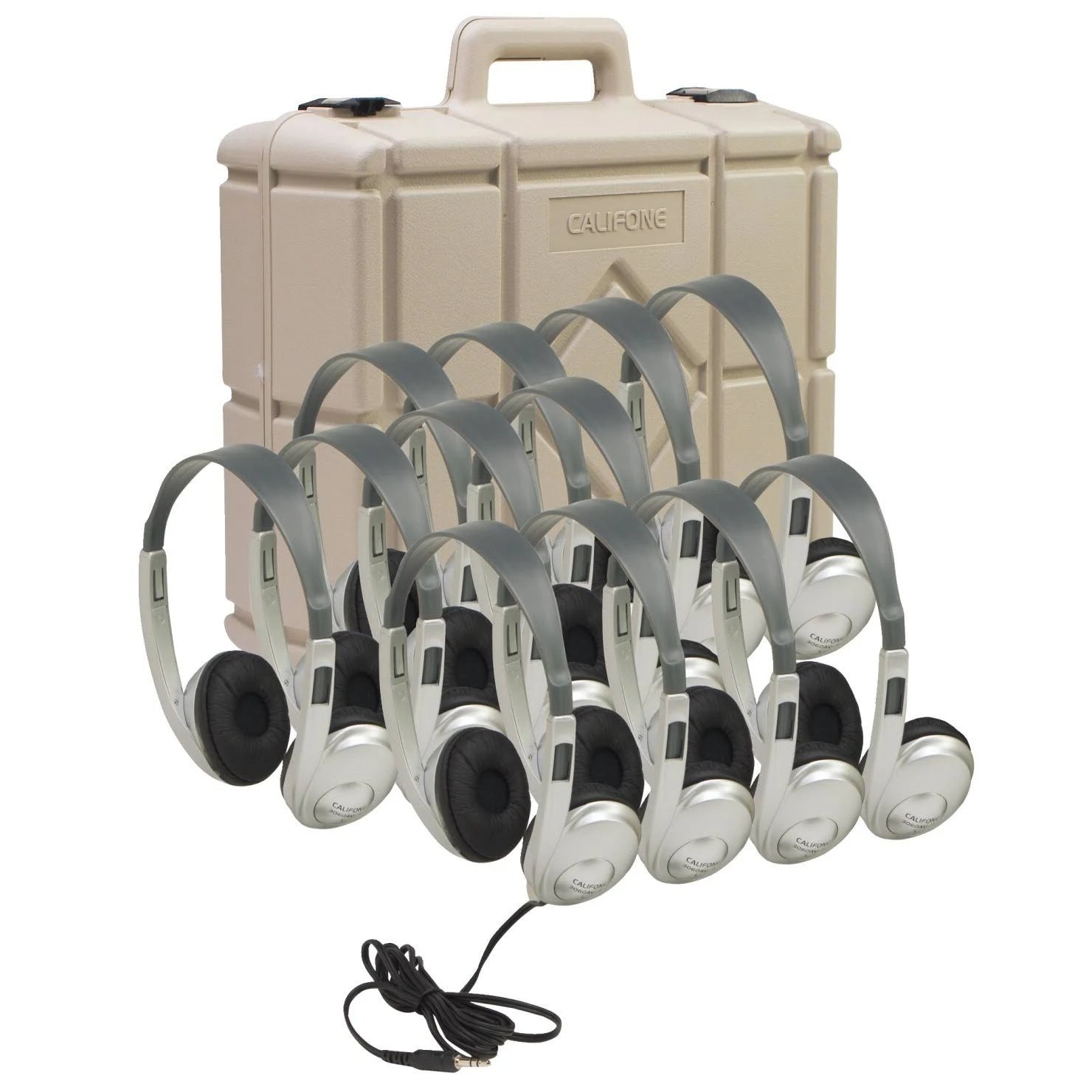 12 Pack Multimedia Stereo Headphones with Case Q870