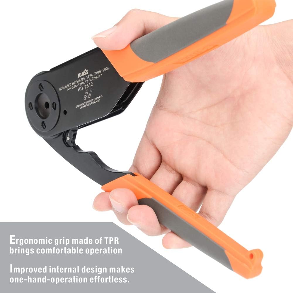 Solid Contacts Crimping Tool AWG 26-12 W90648