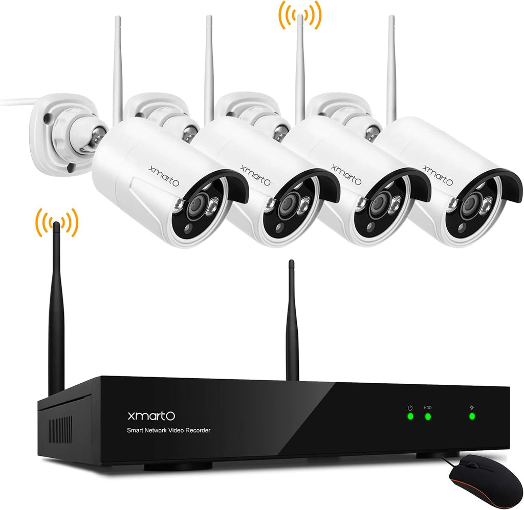 3MP Wireless Home Security Camera System with 4x 3MP Outdoor Cameras M527329