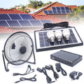 Portable Solar LED Fan Kit 3600mAh 12V G799