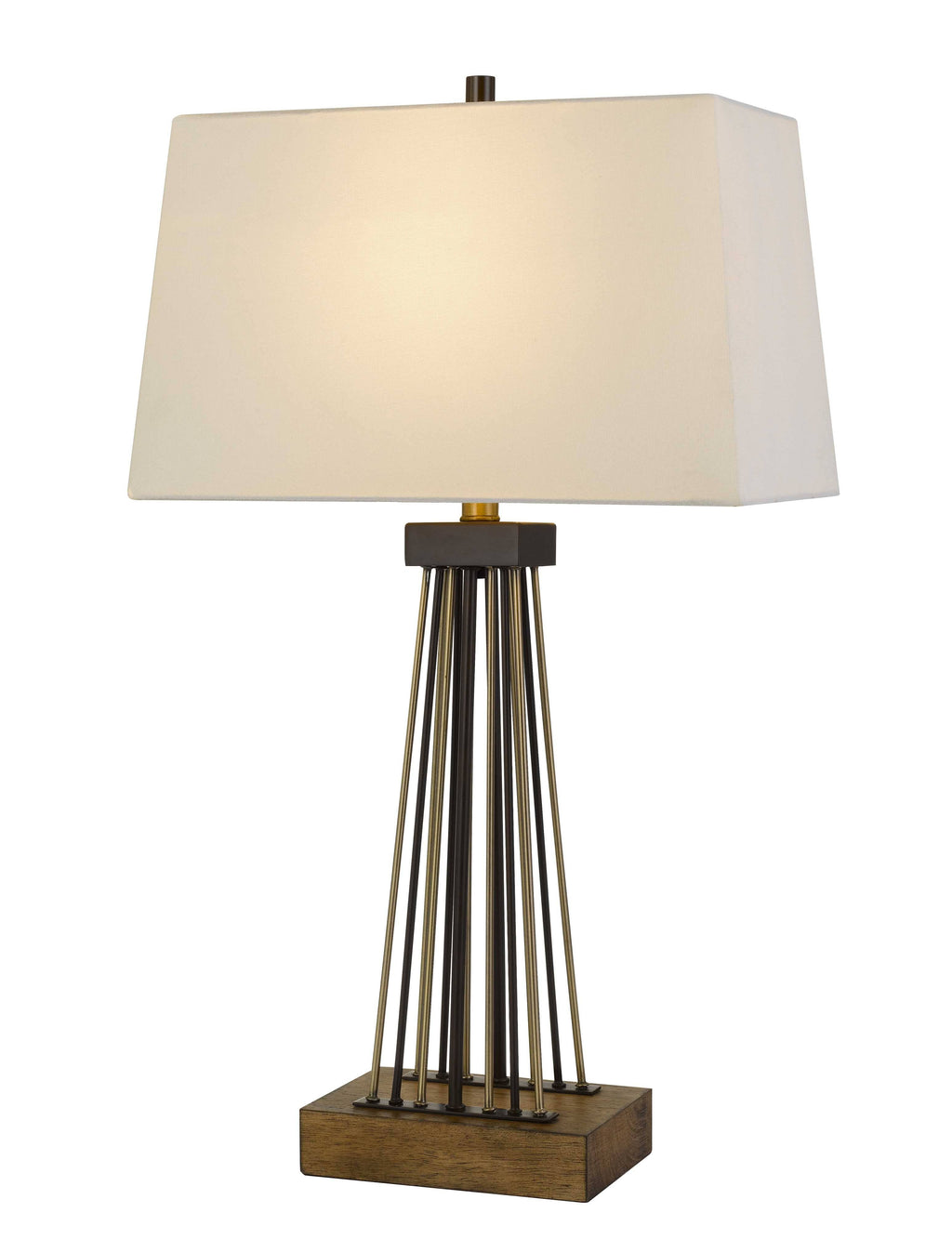 Metal and Wood Table Lamp W829