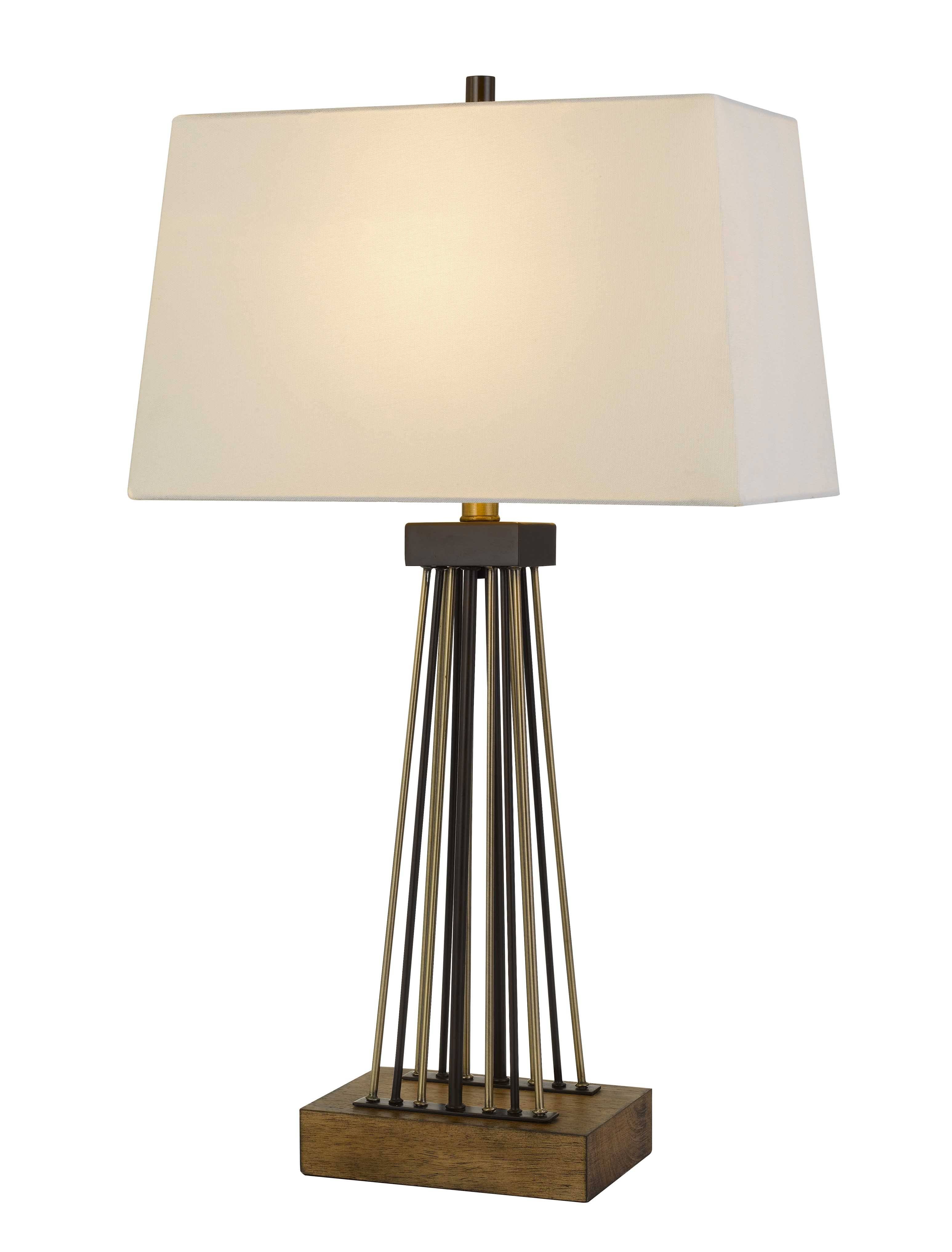 Metal and Wood Table Lamp W829