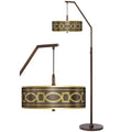 Gold Metallic Bronze Arc Floor Lamp V1211