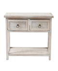 White-Washed Pine Wood Console Table G360
