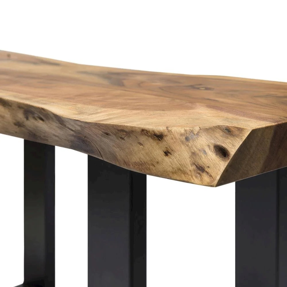 Natural Live Edge Wood Media Console Table X432