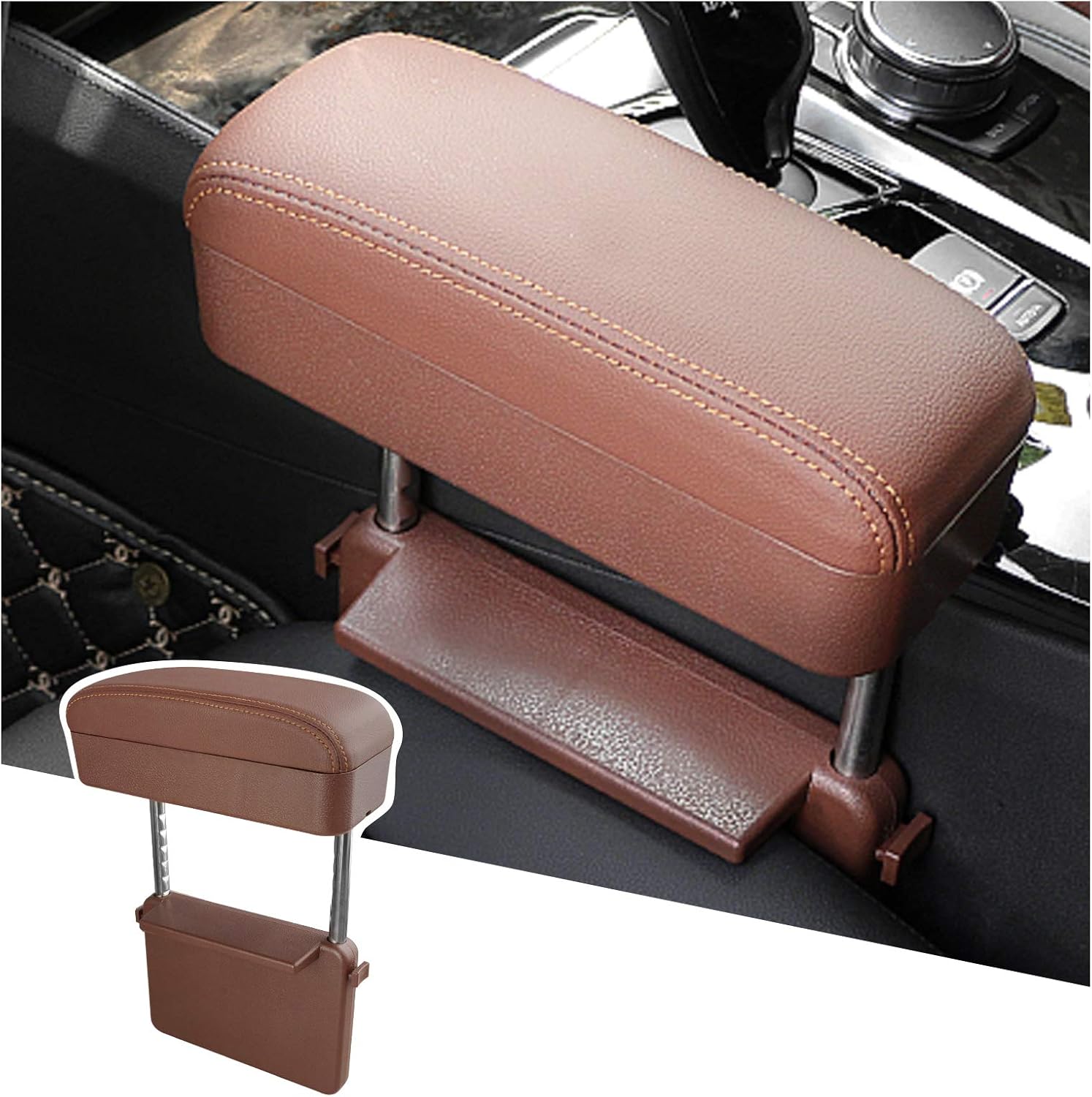 Beige Line Car Armrest Extender Pack of 2 Q677