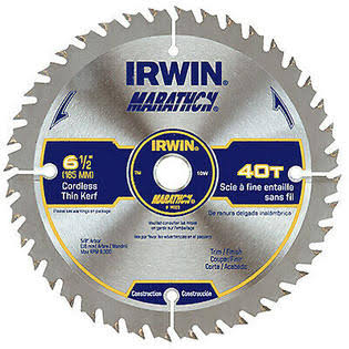 Carbide-Tipped Circular Saw Blade, 6.5-In., 40-Teeth P28657