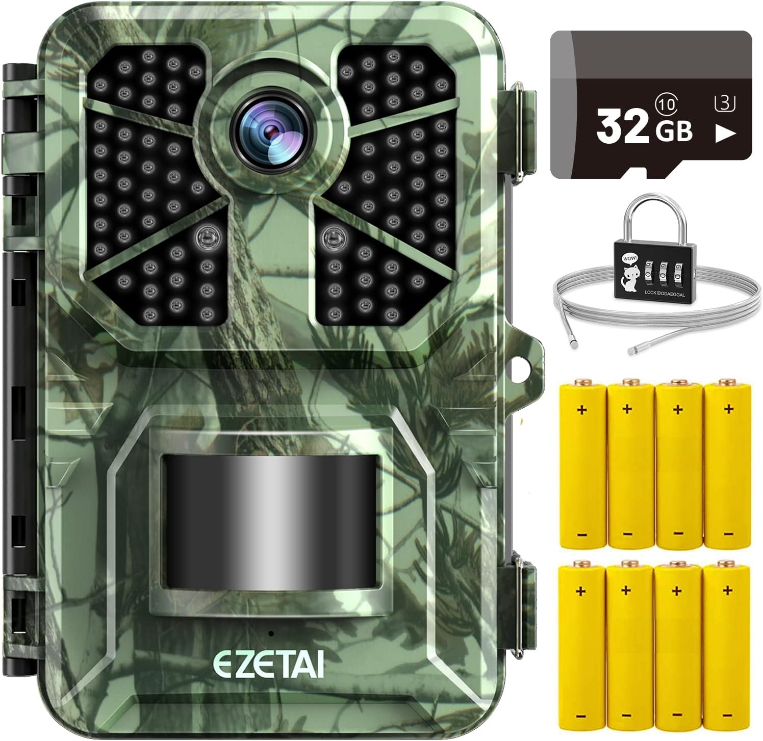 20MP 1520P Trail Camera with 940nm No Glow IR LEDs 120° Wide-Angle Night Vision Motion Activated 0.2s Trigger Speed IP66 Waterproof Hunting Camera K4524