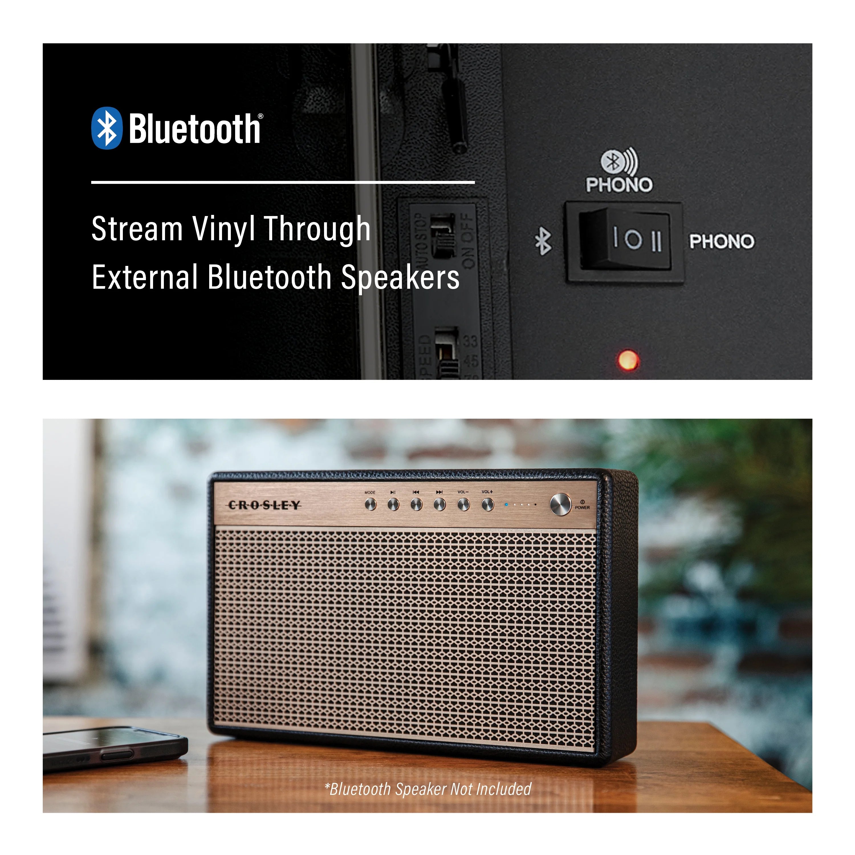 Vinyl Record Player with Speakers with Bluetooth Turntable G179348