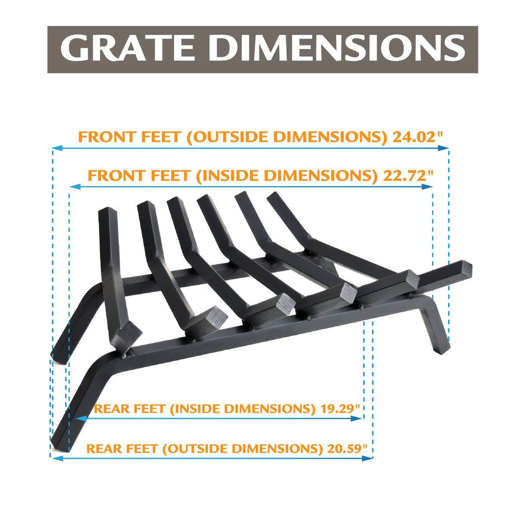Black Steel Fireplace Grate Q441