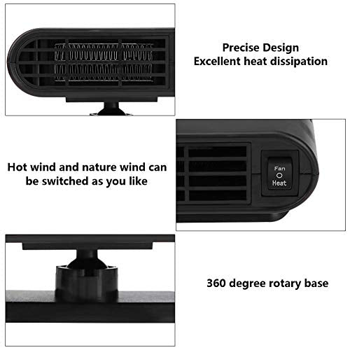 12V Car Portable Electric Window Defroster (Grey) H209