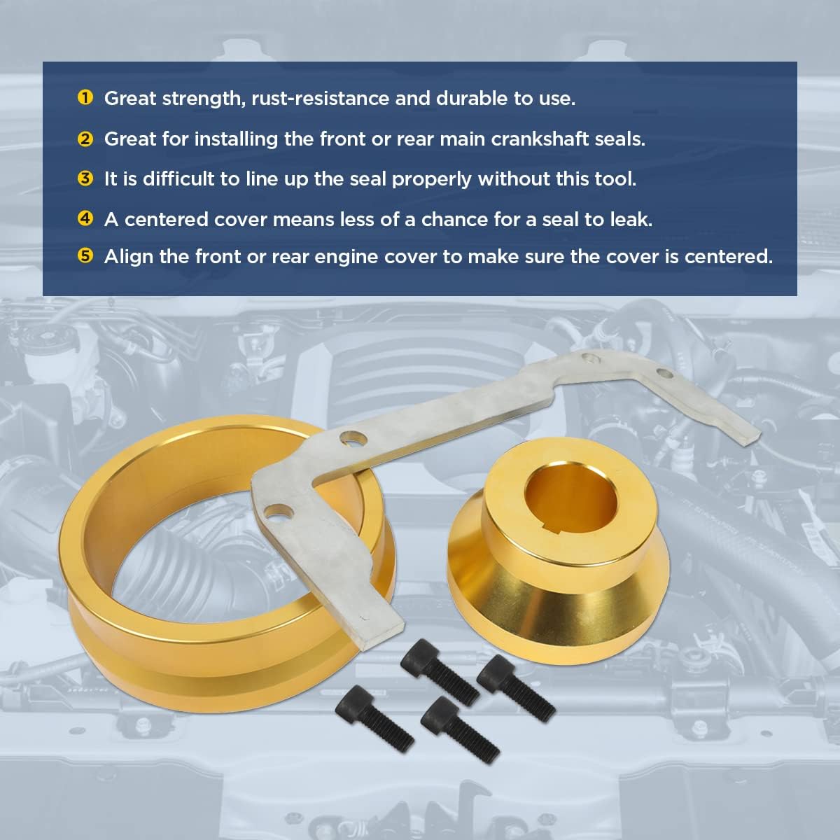 LS Engine Front and Rear Main Seal Alignment Tool Kit, Pack of 2 M8601
