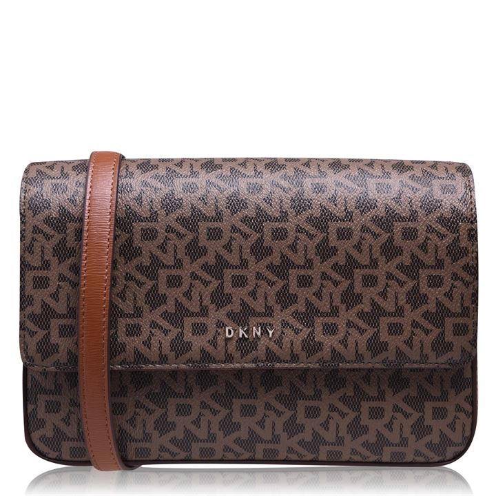 Coated Medium Flap Over Cross Body Bag L245206