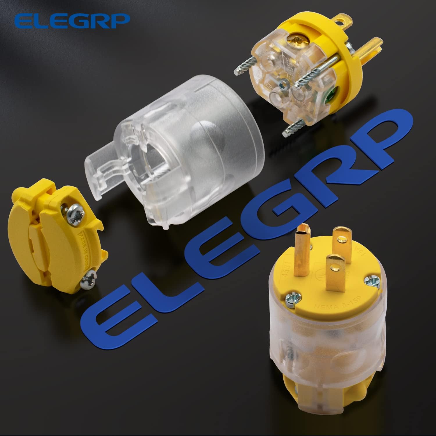 Yellow 5 Set Electrical Plug and Connector Set V52710
