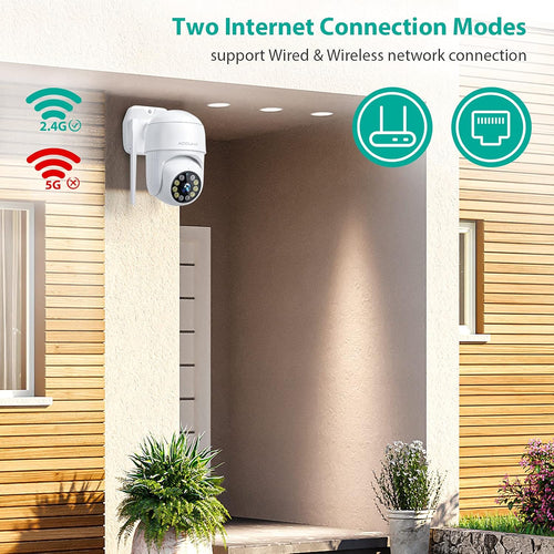 1080P WiFi Outdoor Security Camera with Night Vision, Motion Detection, IP65 Waterproof C605493