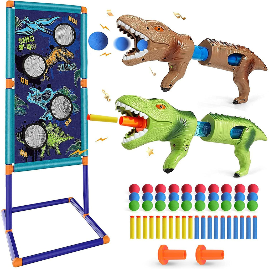 Electric Shooting Games Toy Guns with 18 Foam Balls and Standing Shooting Target J471