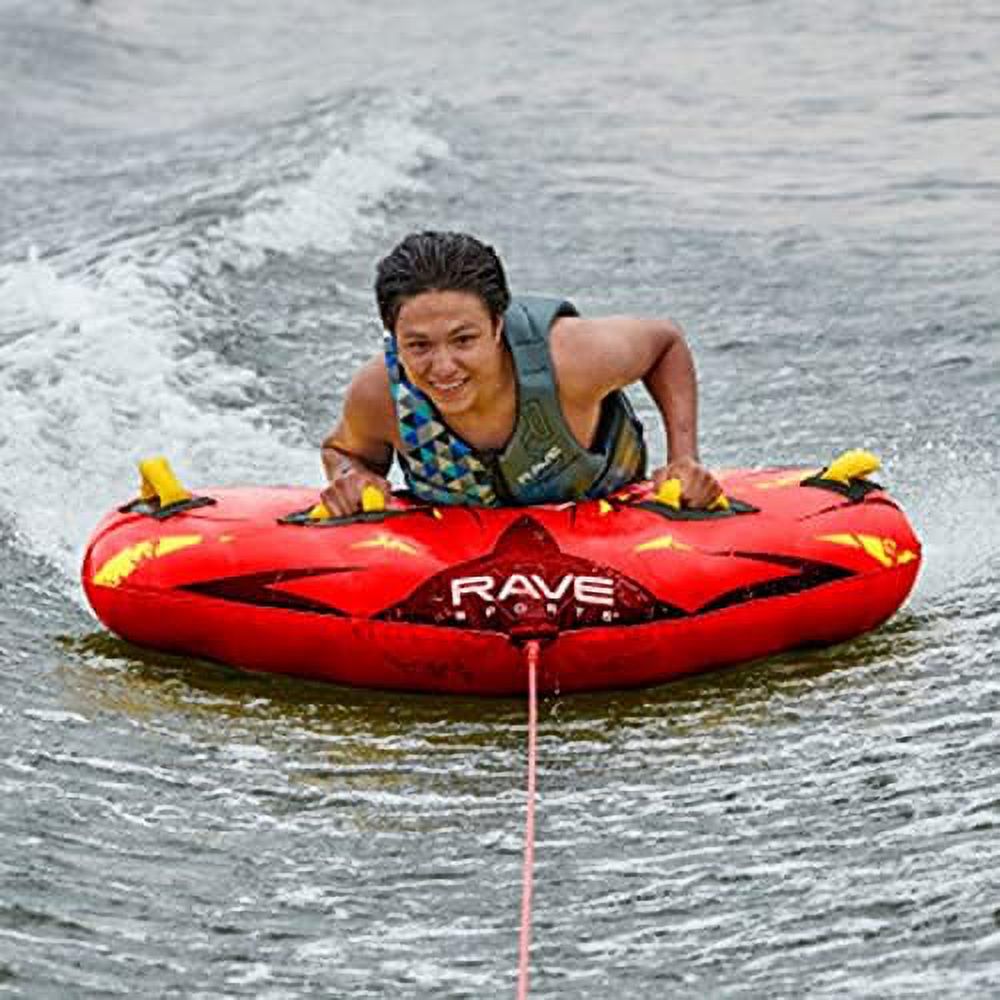 Red Nylon Inflatable Towable Float with Foam Handles C352742