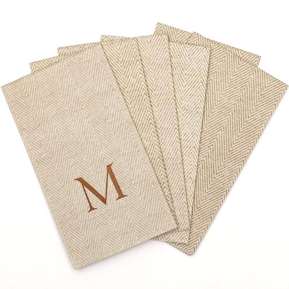 Pack of 24 Jute Paper Linen Guest Towels H5380