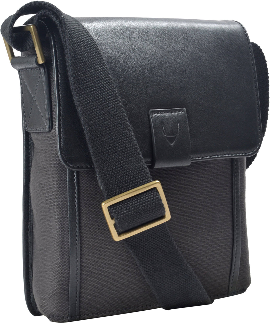 Black Canvas Leather Crossbody M65788