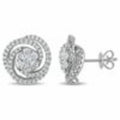 14K White Gold Round Cut Diamond Stud Earring H986575