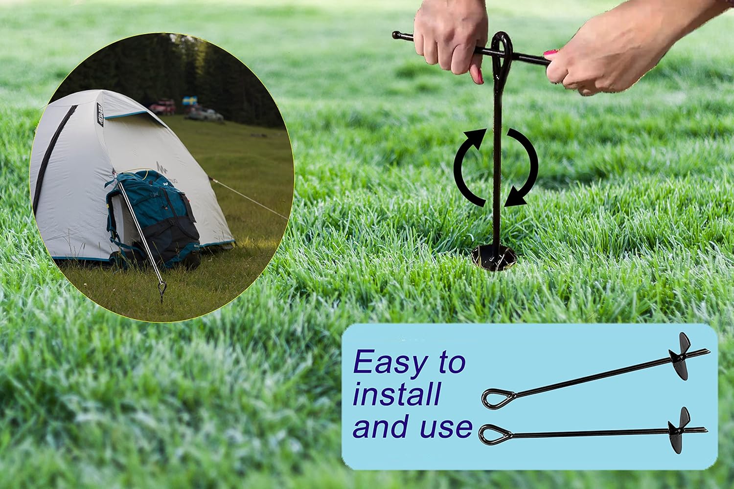 Ground Anchor 40 Inches 10MM Thick 4 Pack K30858