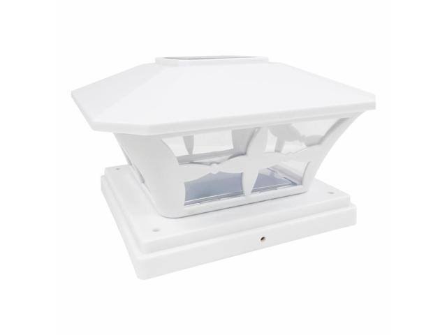 8 Pack Black White Solar Post Deck Cap Light M757